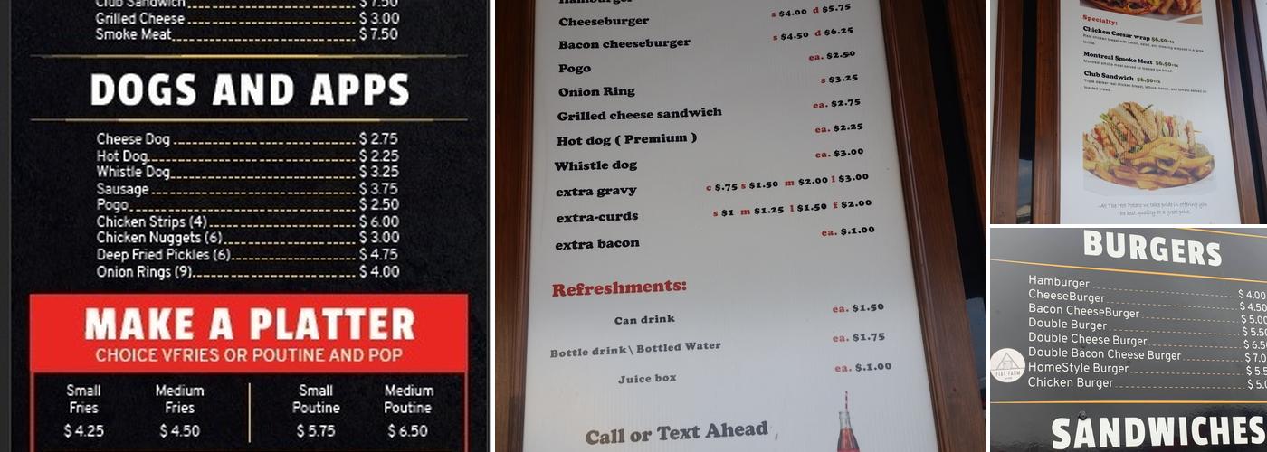 The Hot Potato Menu