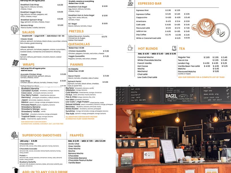 Euphie d'ici Café & Smoothie Bar - Embrun Menu