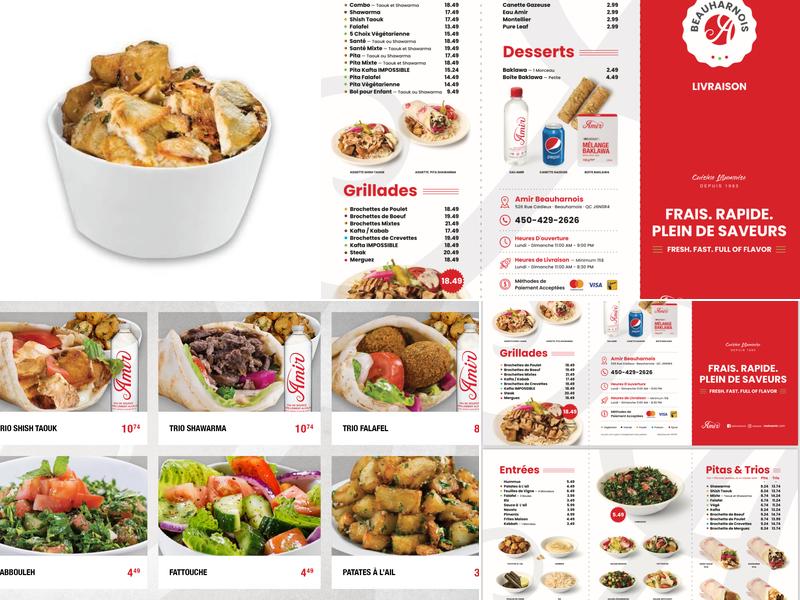 Amir Beauharnois Menu