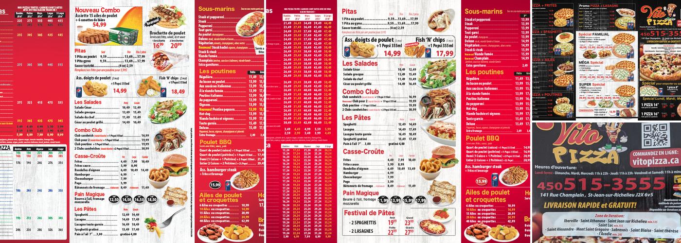 Pizza champlain Menu