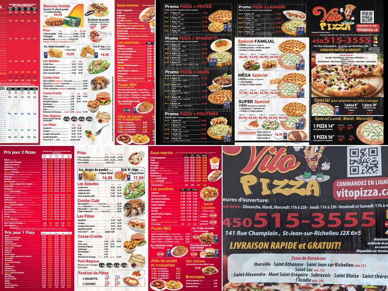 Pizza champlain Menu
