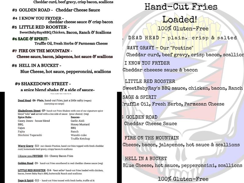 Knew Potato Caboose Menu