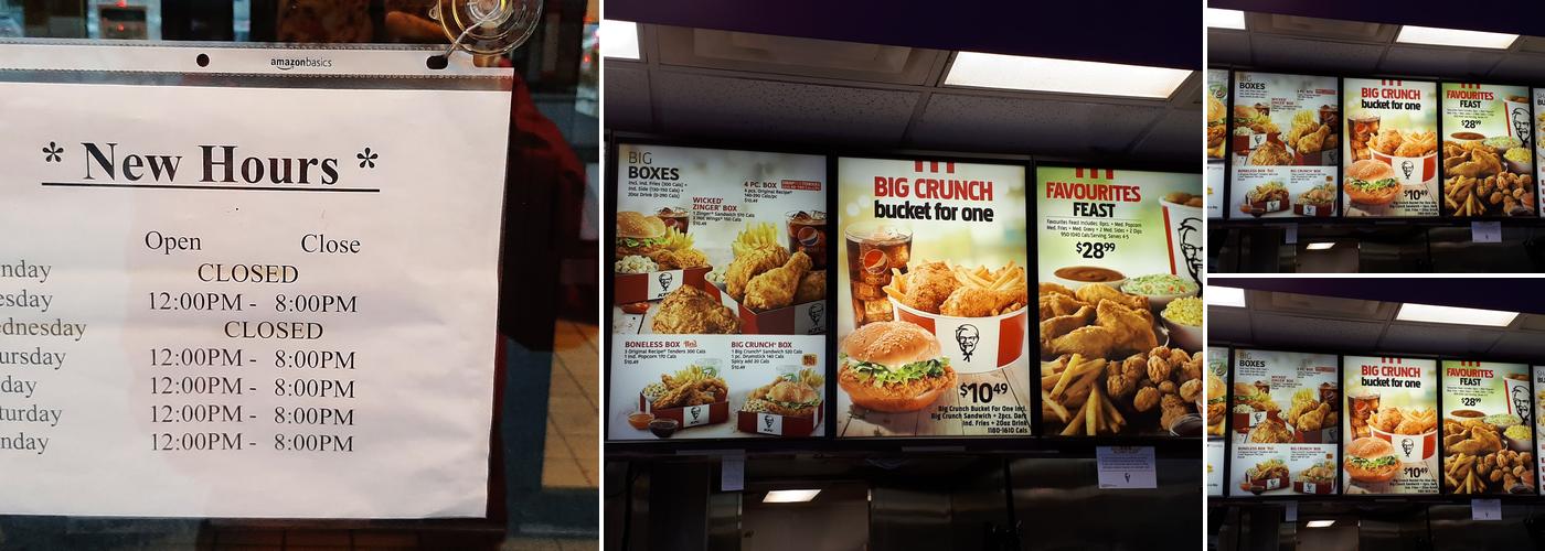 KFC Menu