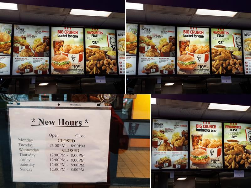 KFC Menu