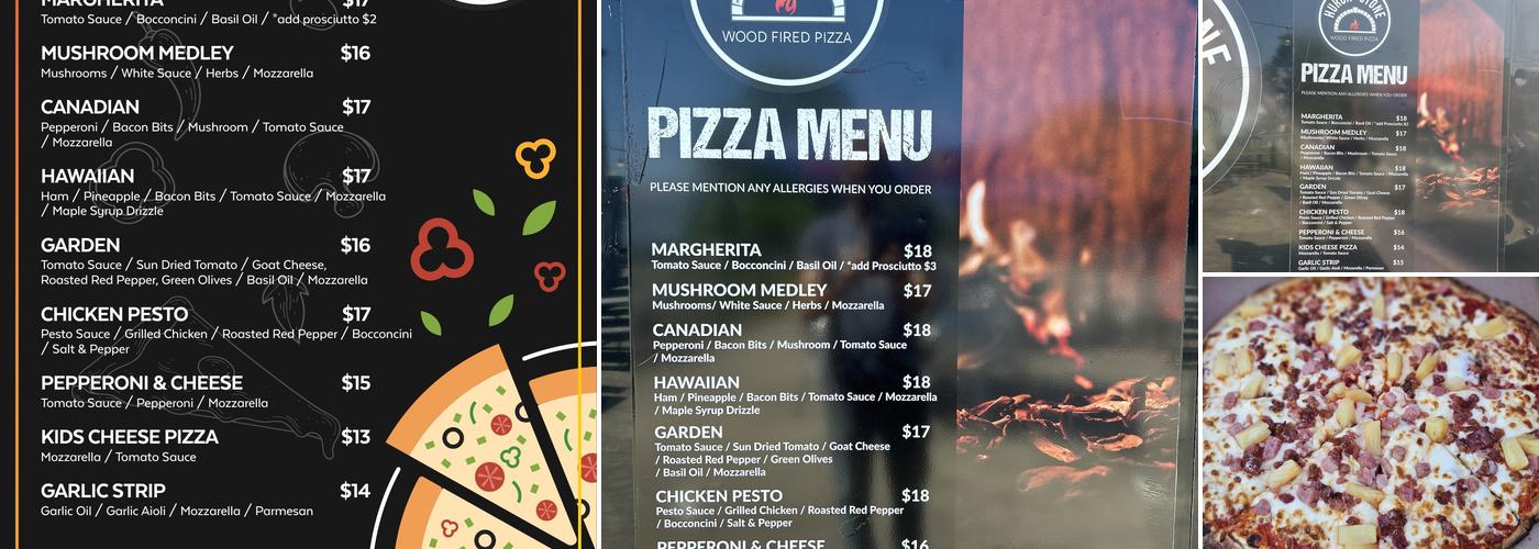 Huron Stone Wood Fired Pizza Menu