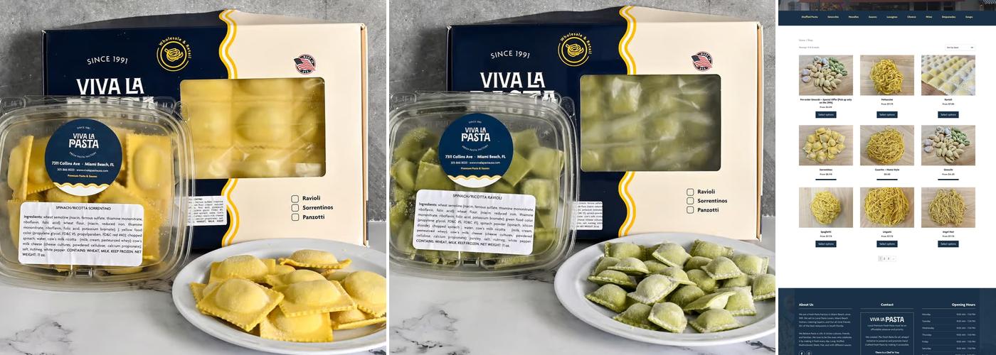 Viva la Pasta USA Menu