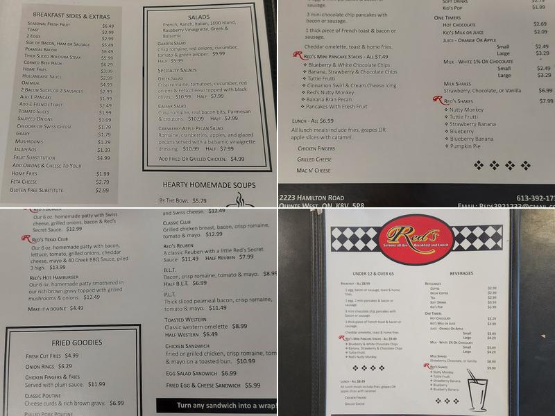 Red's Diner Menu