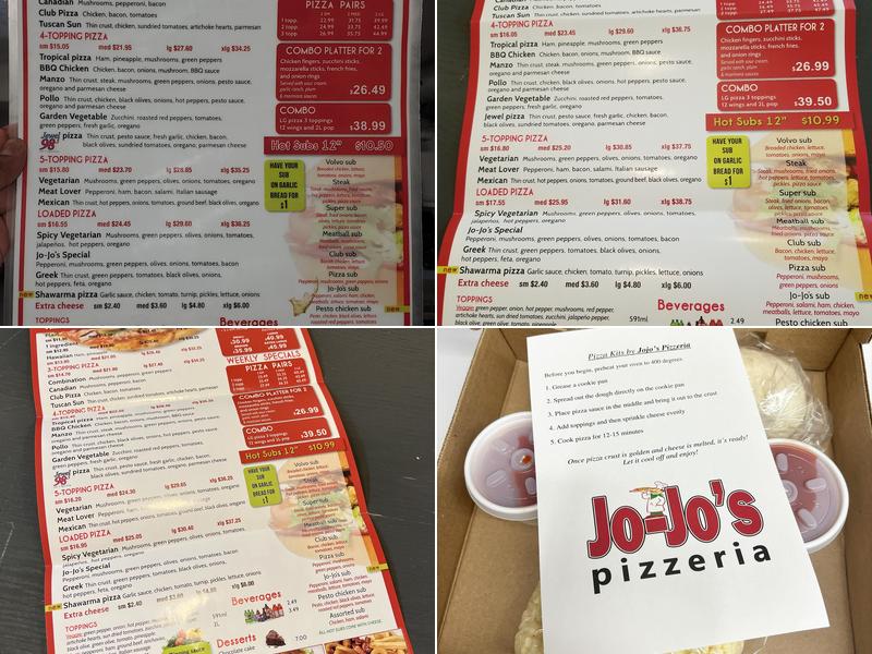 Jo-Jo's Pizzeria Stittsville Gourmet Pizza - Shawarma - Subs - Catering Menu