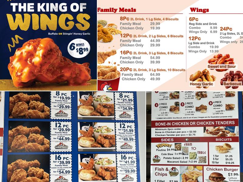 Chester's Fried Chicken Smithville Menu