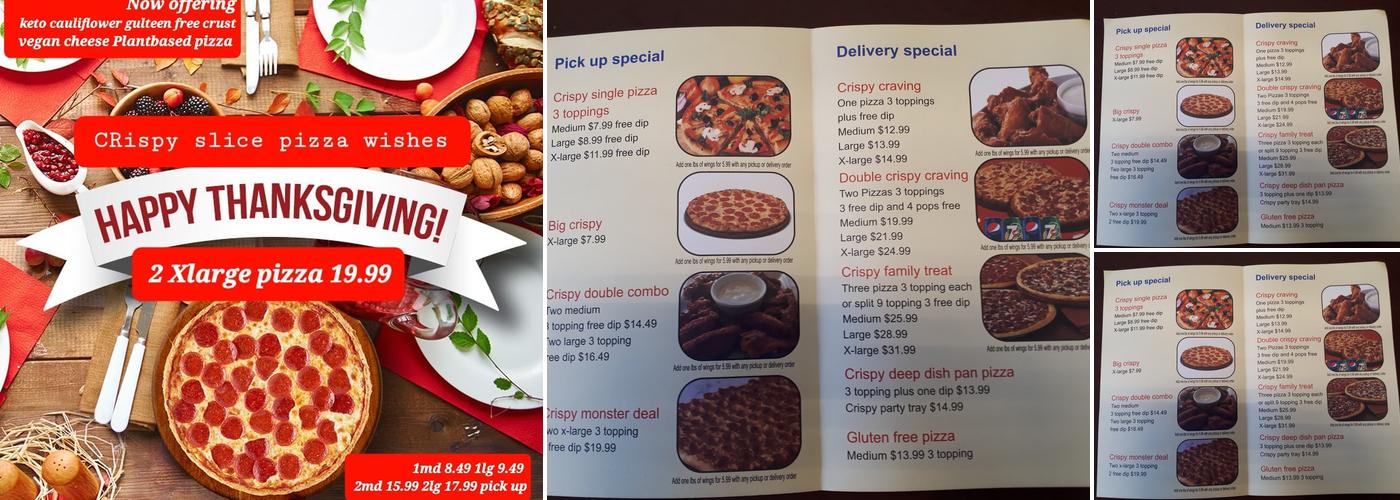 Crispy Slice Pizza &Wings Menu