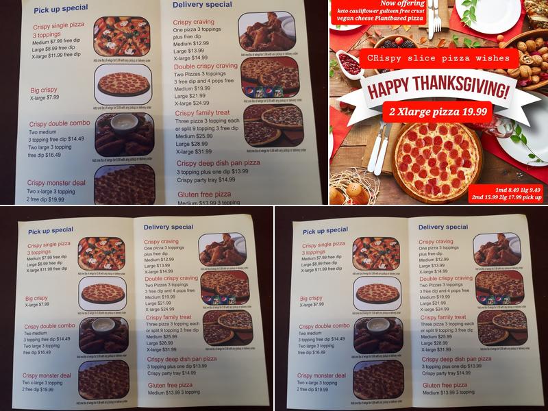 Crispy Slice Pizza &Wings Menu