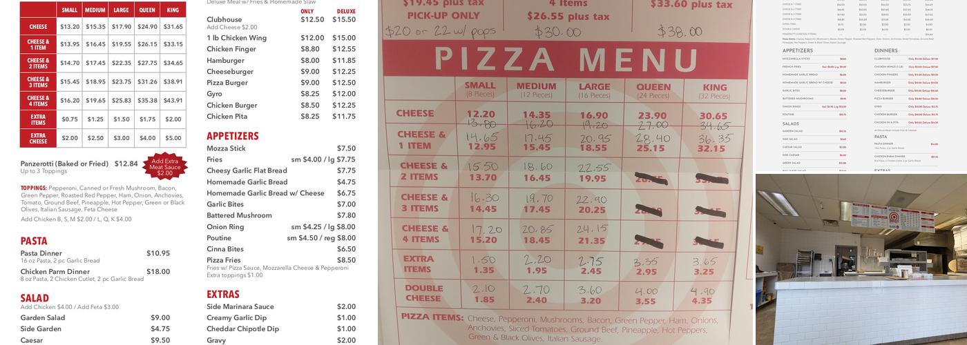 Bull's Eye Pizza Amherstburg Menu