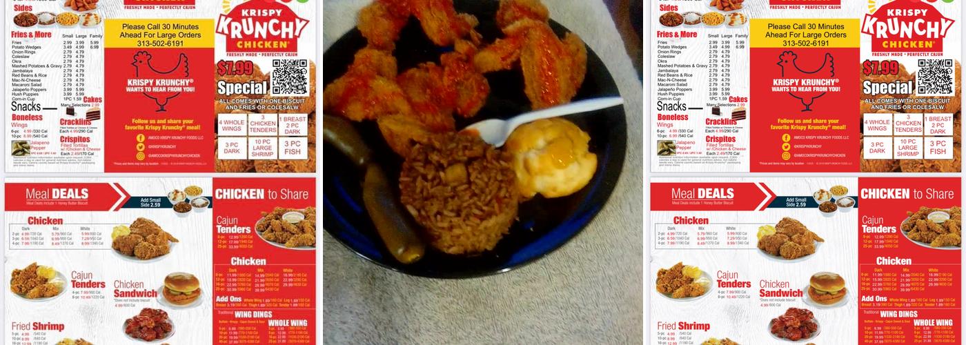 Krispy Krunchy chicken Menu