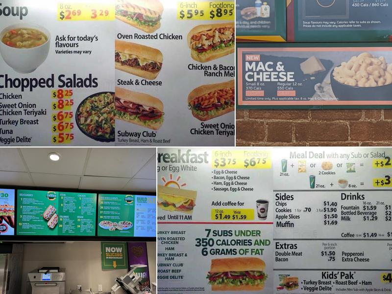 Subway Menu