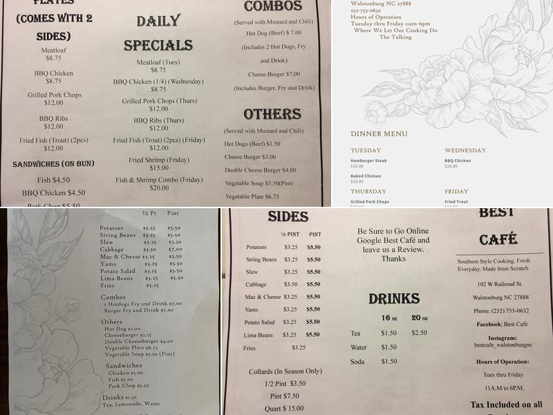 Best Café Menu
