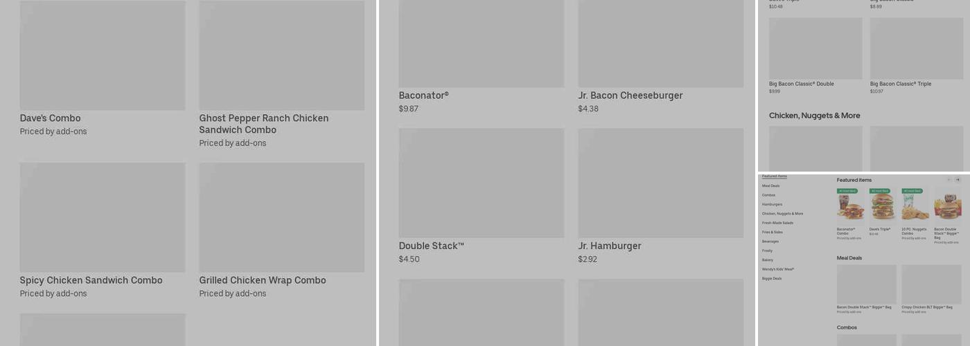 Wendy's Menu