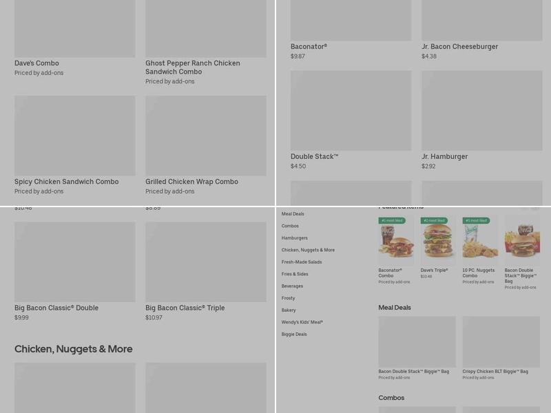 Wendy's Menu