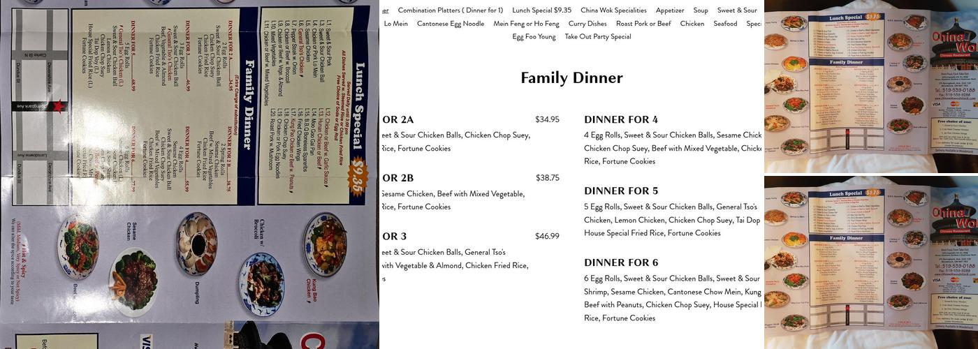 China Wok Menu