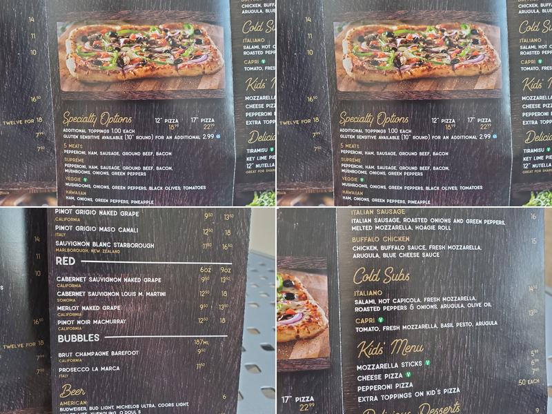 Pizza Cucina Menu