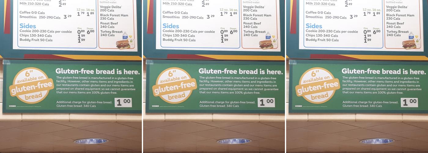 Subway Menu