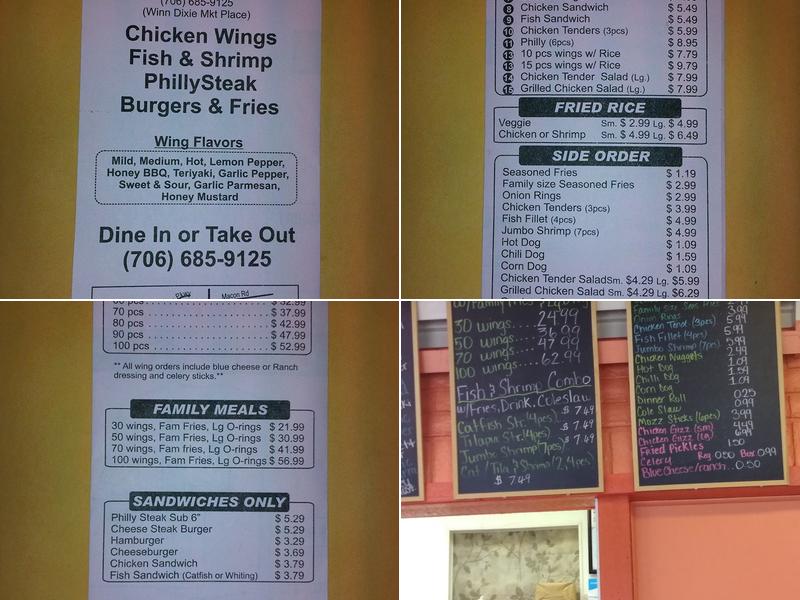 Wing Town Menu