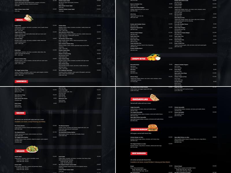 Wing House Express Menu