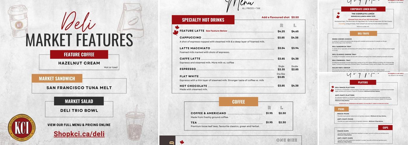 The Kitchen Cupboard & Icebox Menu