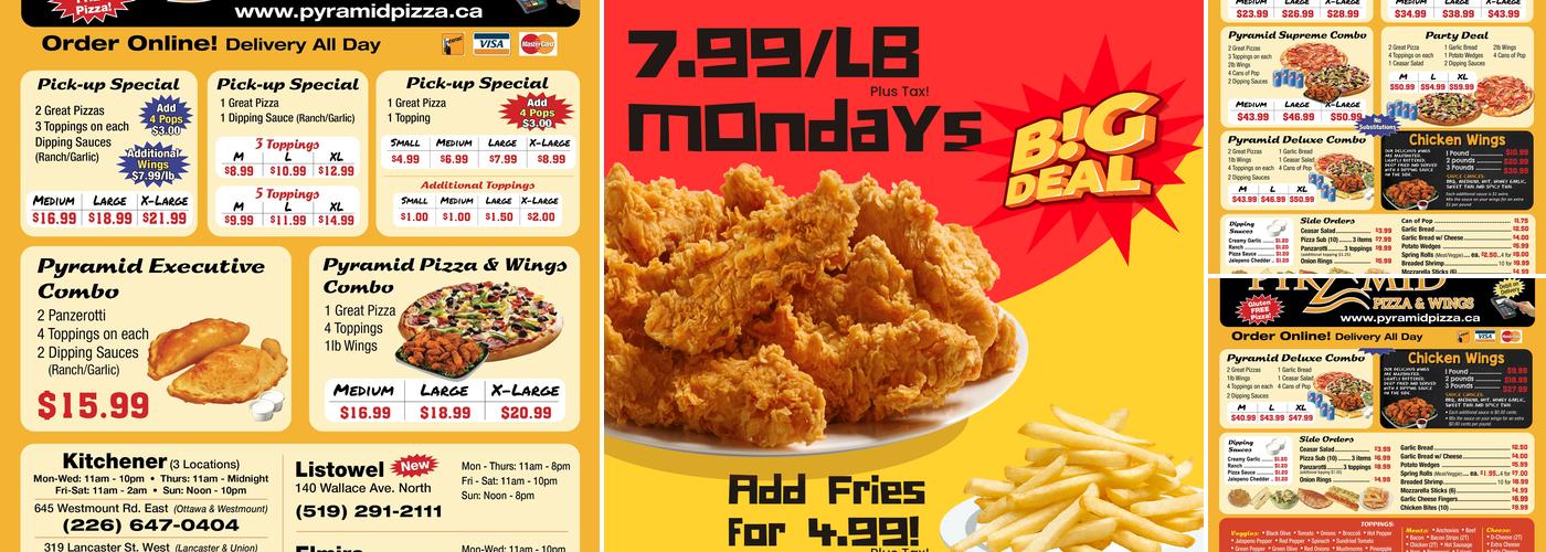 Pyramid Pizza & Wings Menu