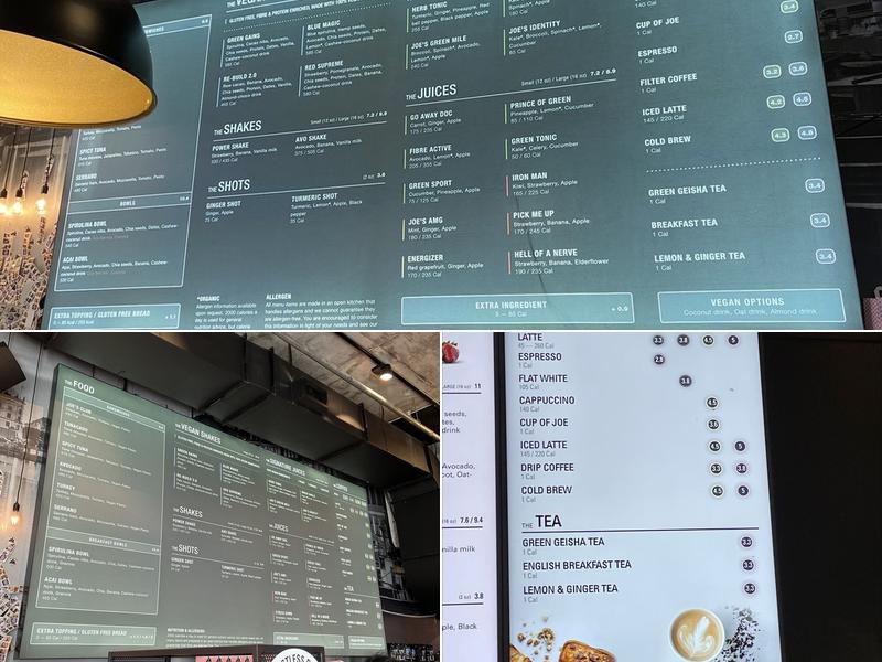 JOE & THE JUICE Menu