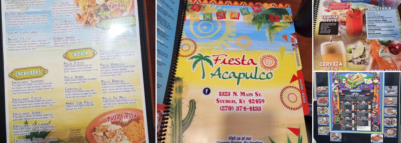 Fiesta Acapulco Menu