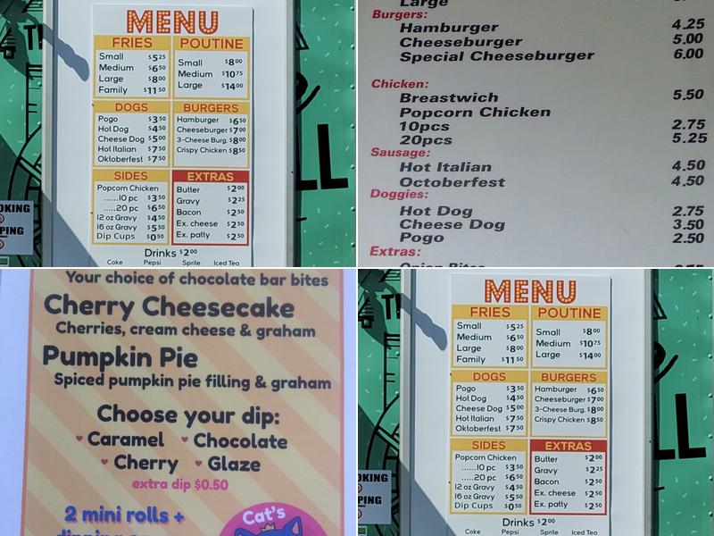 The Potato King Menu
