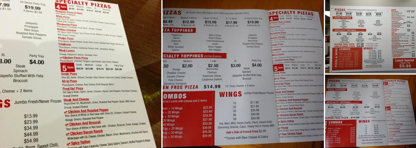 Pizza Central Menu
