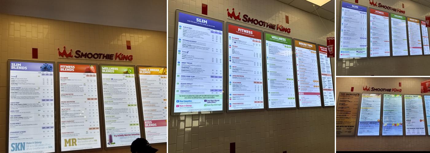 Smoothie King Menu