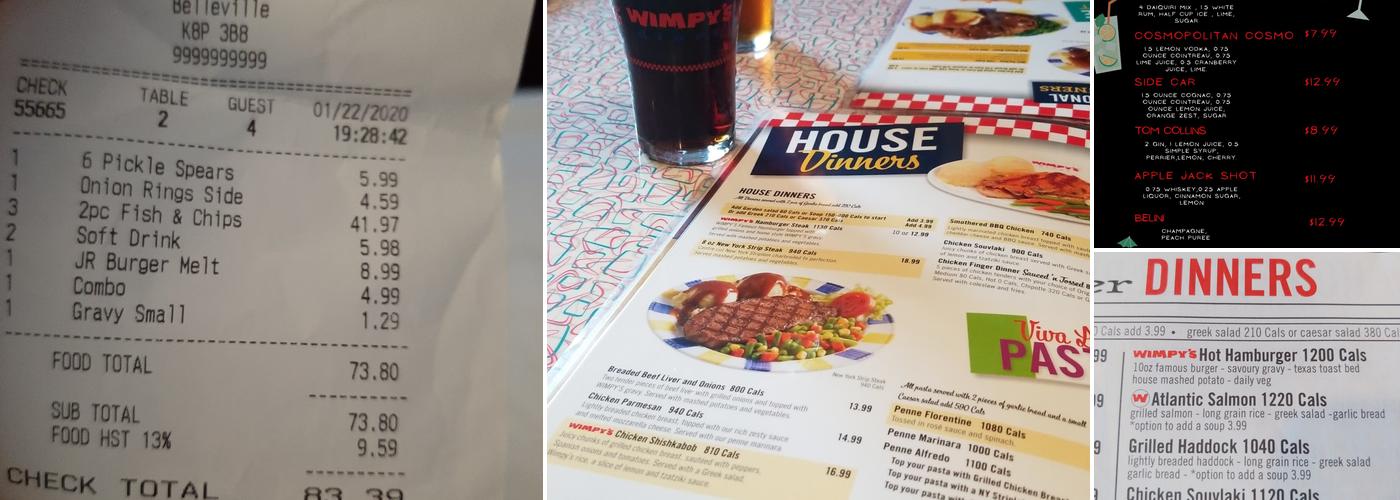 Wimpy's Diner Menu