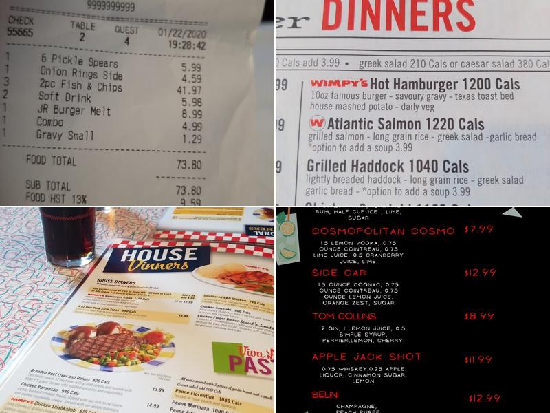 Wimpy's Diner Menu
