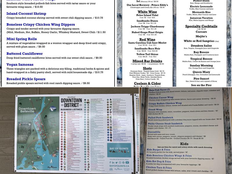 The Pier Patio Bar and Grill Menu