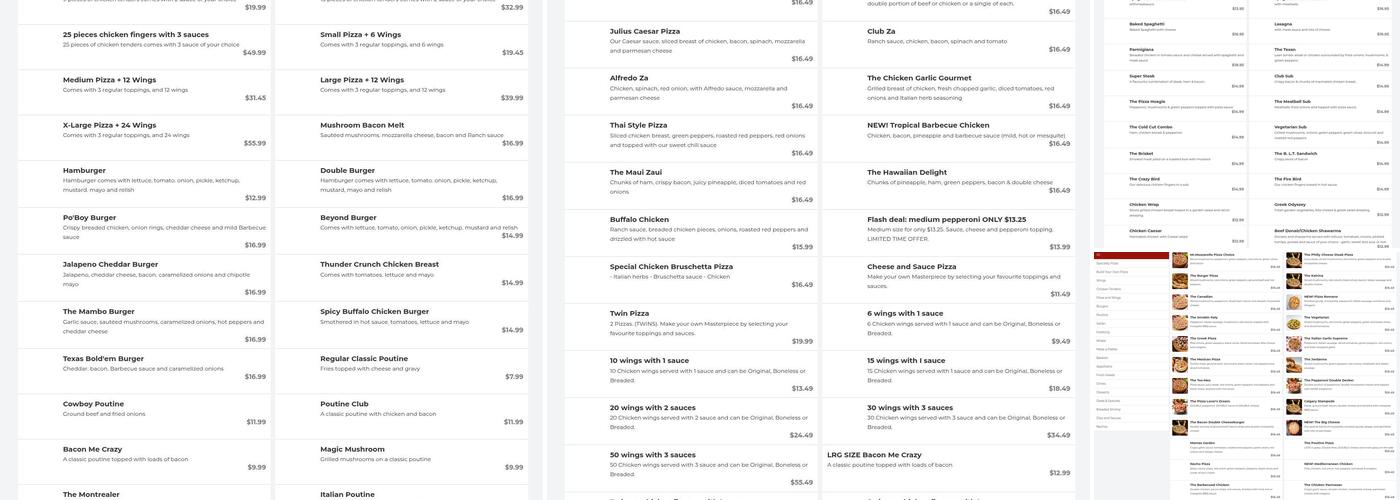 Mr. Mozzarella (Winchester) Menu