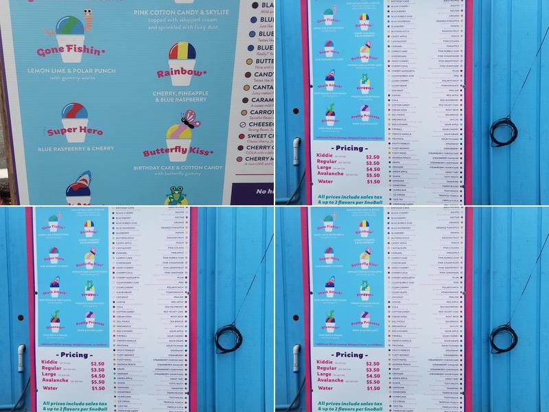 Pelican’s Snoballs Menu
