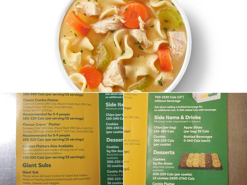 Subway Menu
