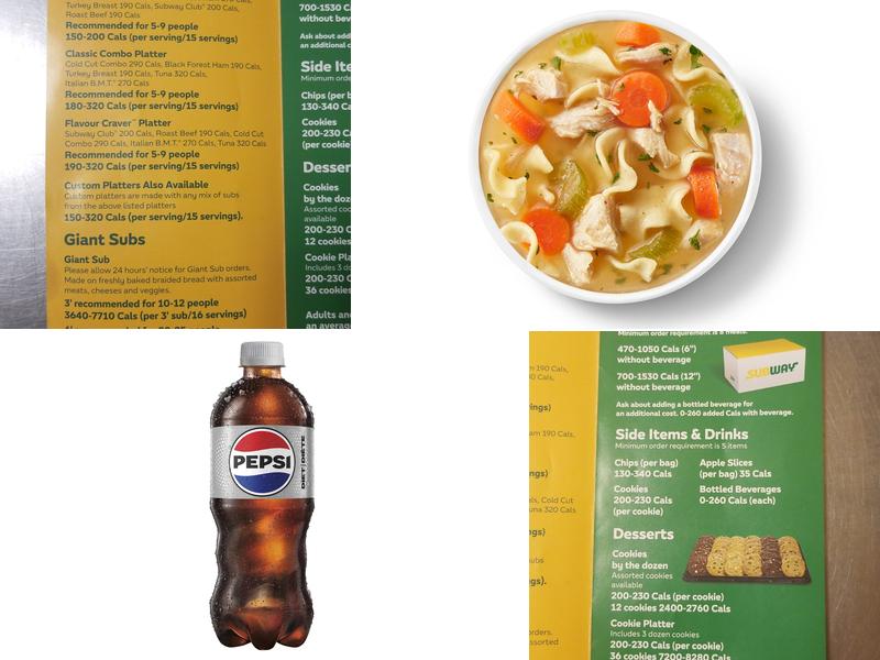 Subway Menu