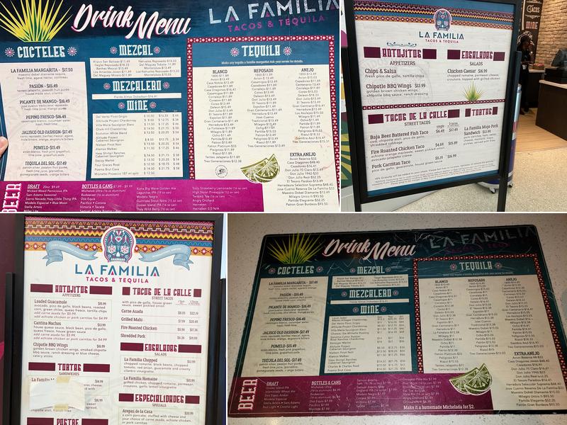 La Familia Tacos & Tequila Menu