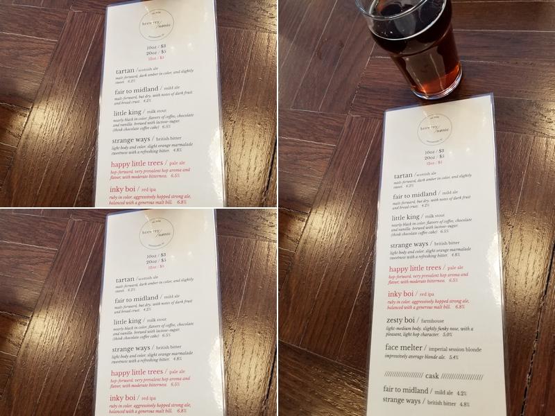 brewery nønic Menu