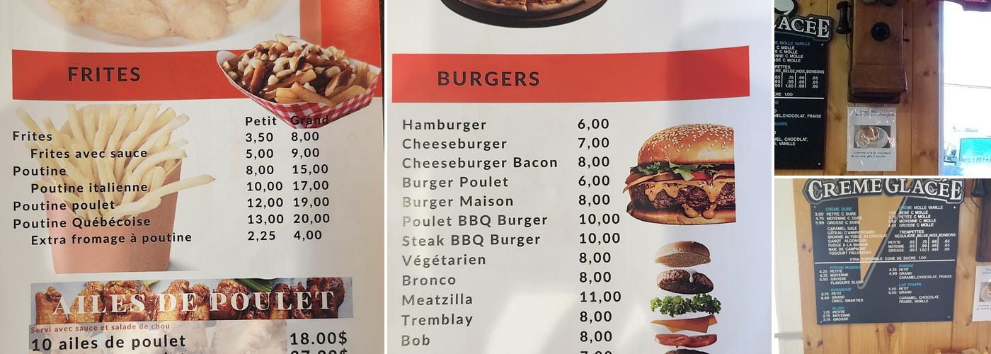 Burger Bob Menu