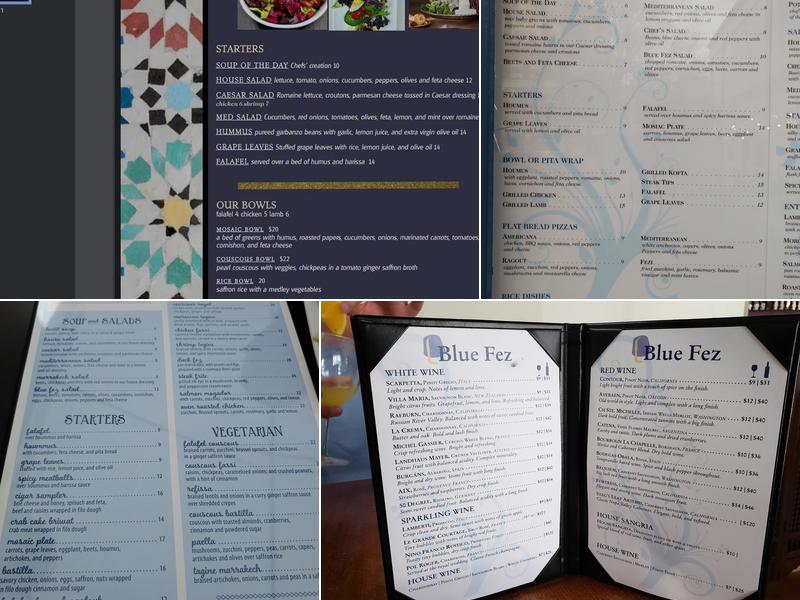 Blue Fez Menu