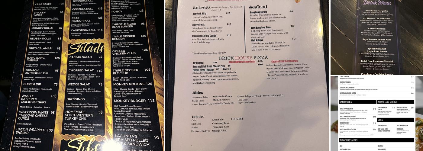 Brickhouse Bar & Grill Menu
