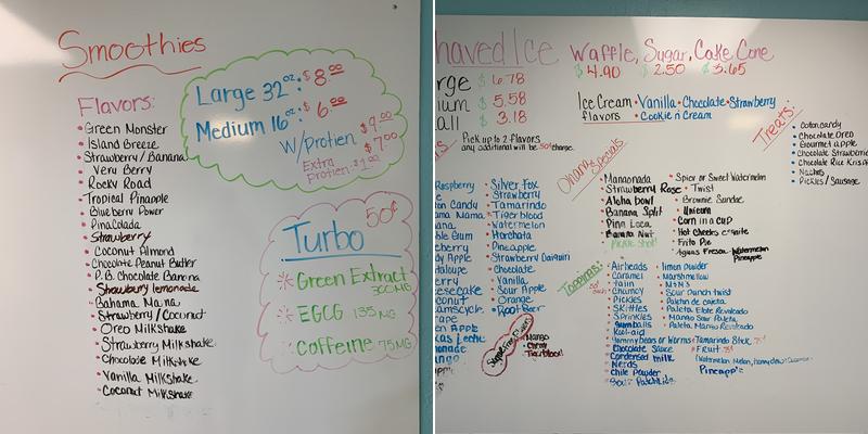 Ohana Hawaiian Shaved Ice, Inc Menu