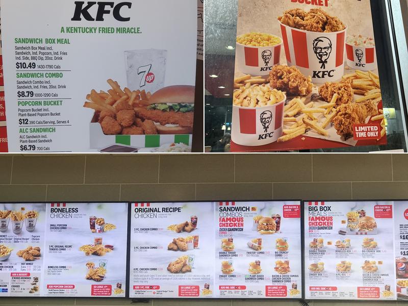 KFC Menu