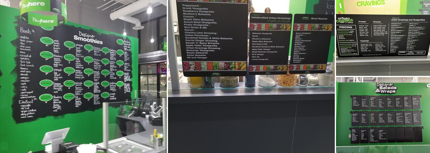 Urban Cravings Menu