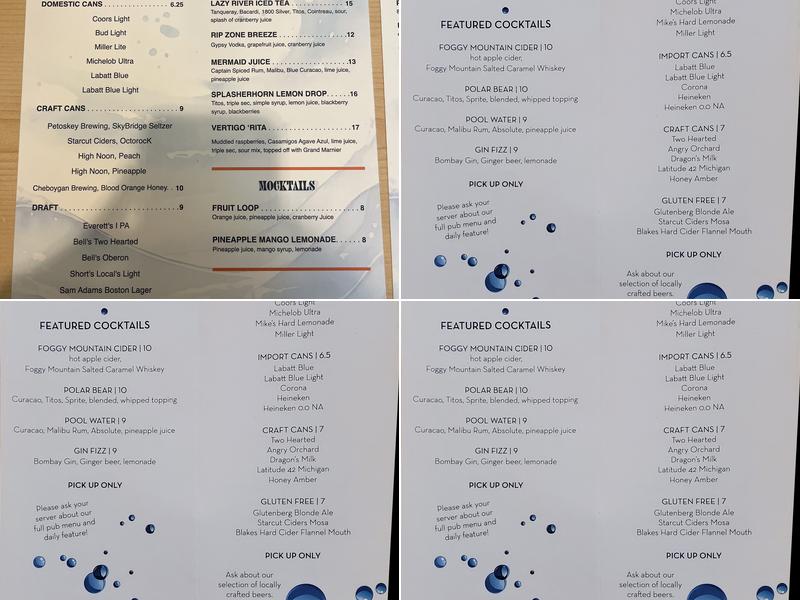 Après Ski Pub Menu