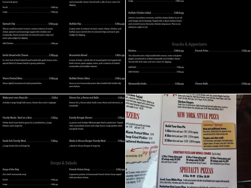 Manhattan Bar & Grill Menu